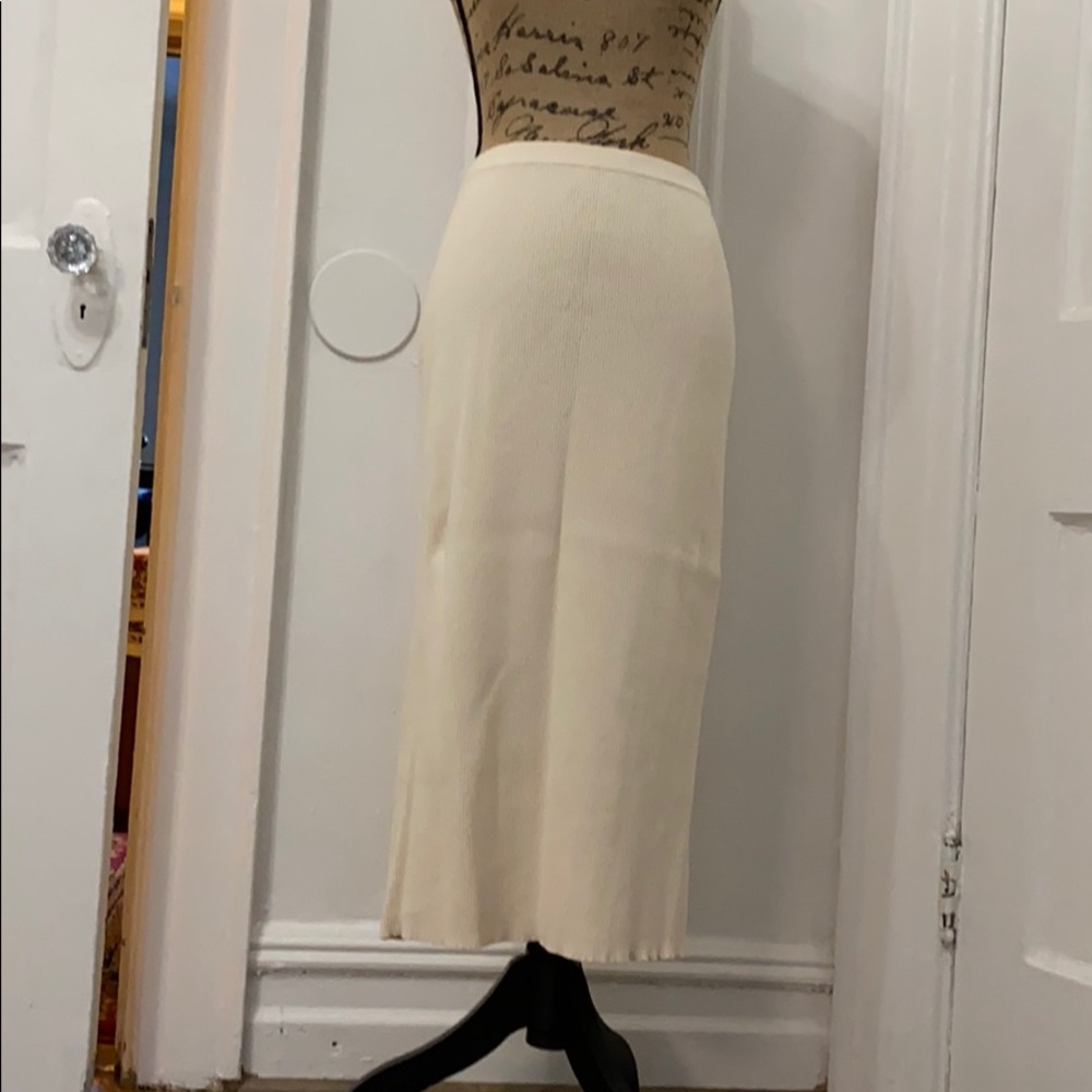 Something Navy rib sweater midi skirt